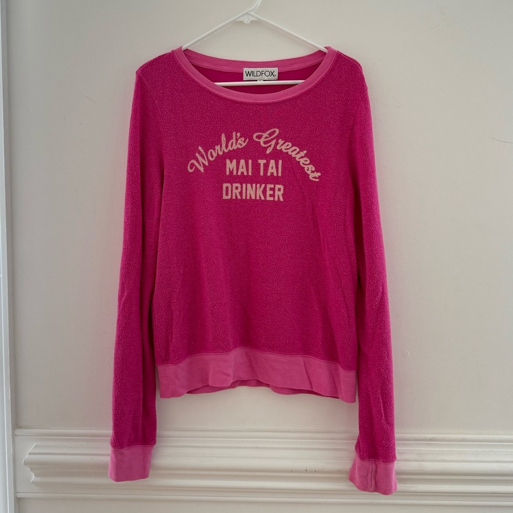 SOLD!! Wildfox 'World's Greatest Mai Tai Drinker' Sweatshirt